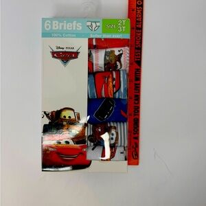 Disney Pixar Cars Boys 2T-3T Briefs Lightning McQueen Dinoco Piston Cup Set of 6